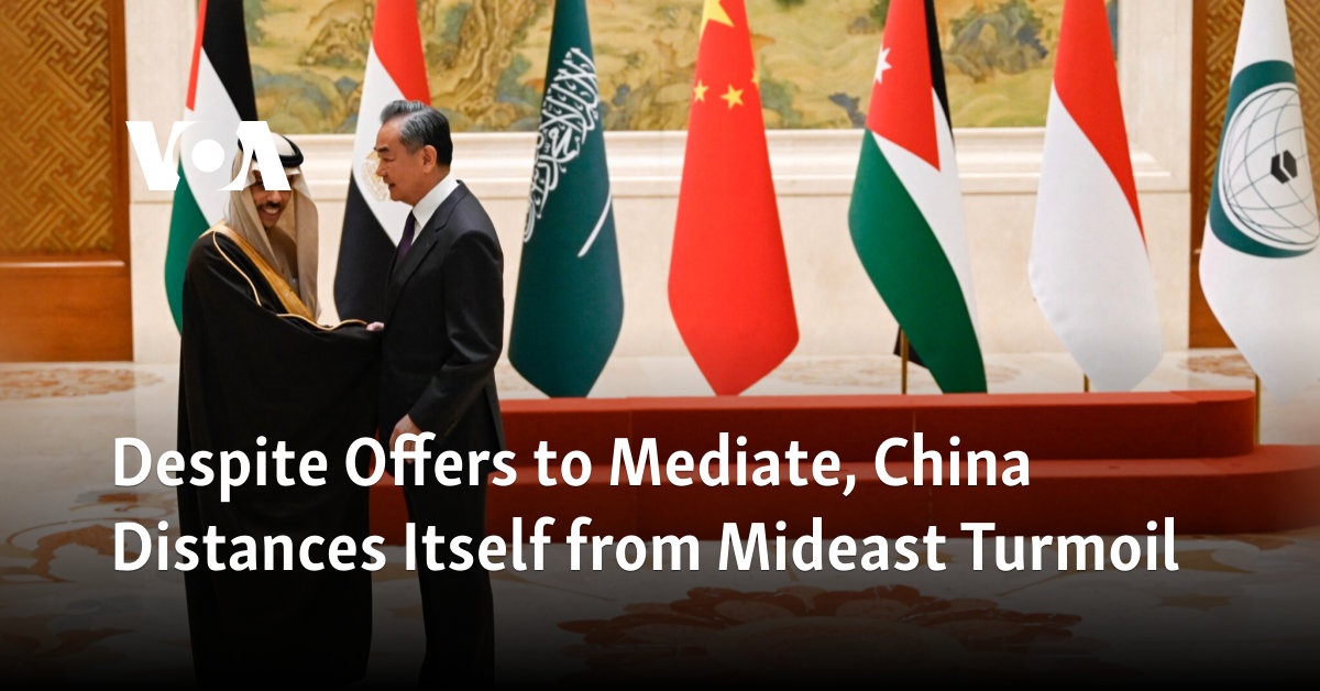 Despite Offers to Mediate, China Distances Itself from Mideast Turmoil 