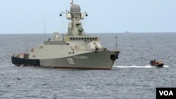 Російський корабель у Каспійському морі