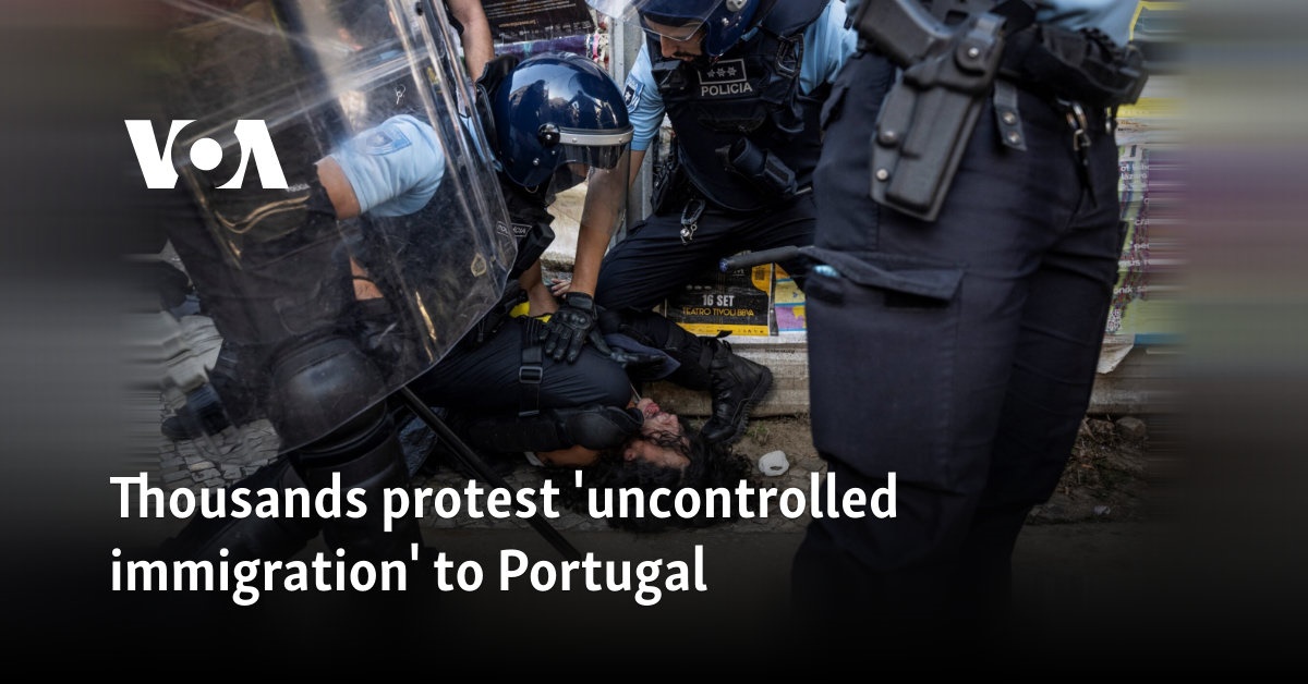 Thousands protest 'uncontrolled immigration' to Portugal