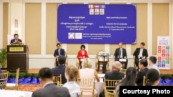 Nick Beresford, United Nations Development Programme Cambodia Country Director, at a seminar in Phnom Penh, Cambodia, September 3. 2018. (Courtesy photo of UNDP Cambodia) 