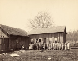 Temporary buildings at Chemawa school, 1885, W.P. AndersonOregon Historical Society, 0335P151