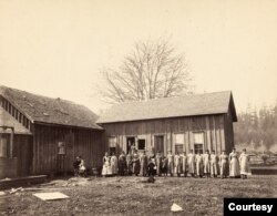 Temporary buildings at Chemawa school, 1885, W.P. AndersonOregon Historical Society, 0335P151