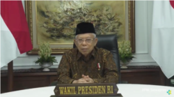 Wapres Ma’ruf Amin dalam acara Puncak Peringatan Hari Tuberkolosis Sedunia tahun 2021 di Jakarta, Rabu (24/3) mengakui penanganan TB di Indonesia mengalami kemunduran akibat Pandemi COVID-19 (screenshoot)