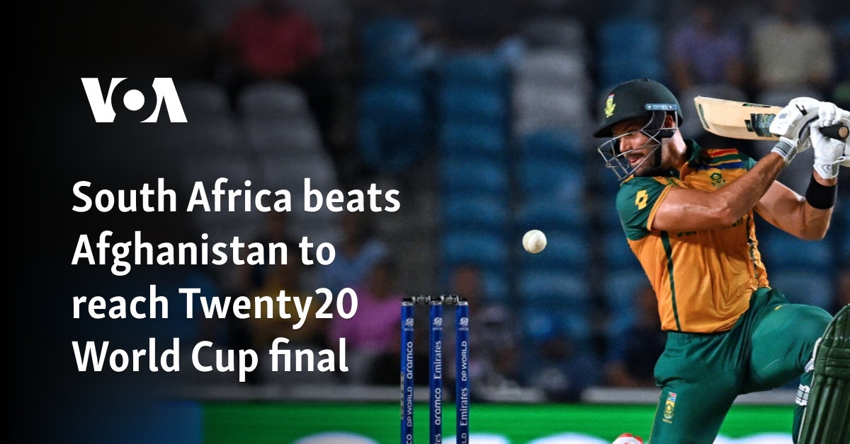 South Africa beats Afghanistan to reach Twenty20 World Cup final