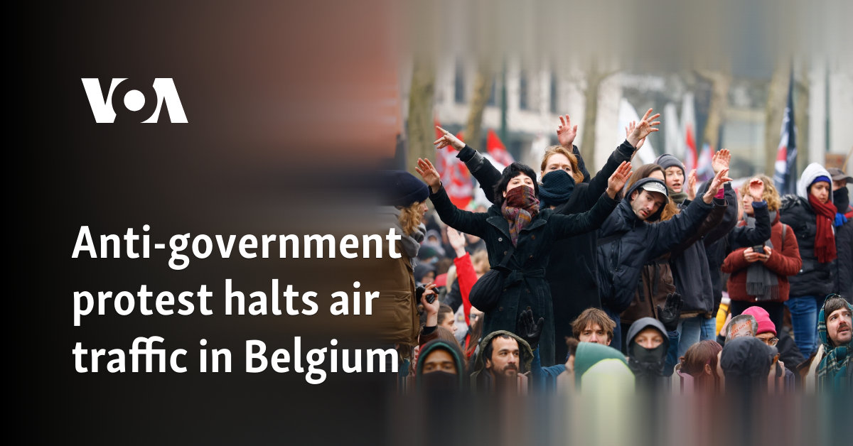 Anti-government protest halts air traffic in Belgium