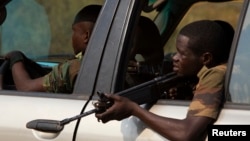 FILE - Former Seleka soldiers are shown in January 2014. A rebel leader and ex-defense minister under Seleka called Wednesday for autonomy, followed by full independence.