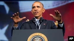 美国总统奥巴马发表讲话（资料照片）