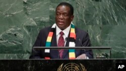 FILE - UMongameli Emmerson Dambudzo Mnangagwa