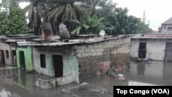 Inondations dans la commune de Limete à Kinshasa, le 4 janvier 2017. (VOA/TopCongo)