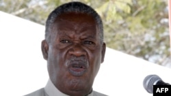 FILE - Zambia President Michael Sata delivers a speech on May 17, 2013 during the commissioning of the construction of Palabana University in Chongwe, 60 kms east of Lusaka. 