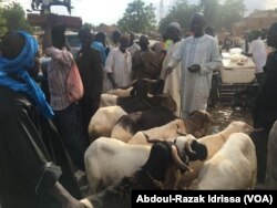 Sur le marché de Niamey, au Niger, le 19 août 2017. (VOA/Abdoul-Razak Idrissa)