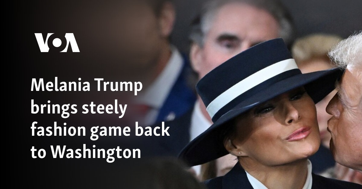 Melania Trump brings steely fashion game back to Washington