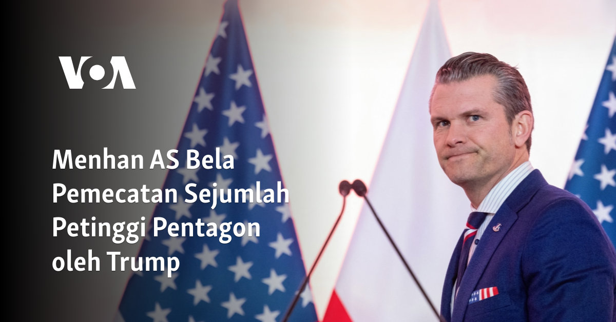 Menhan AS Bela Pemecatan Sejumlah Petinggi Pentagon oleh Trump