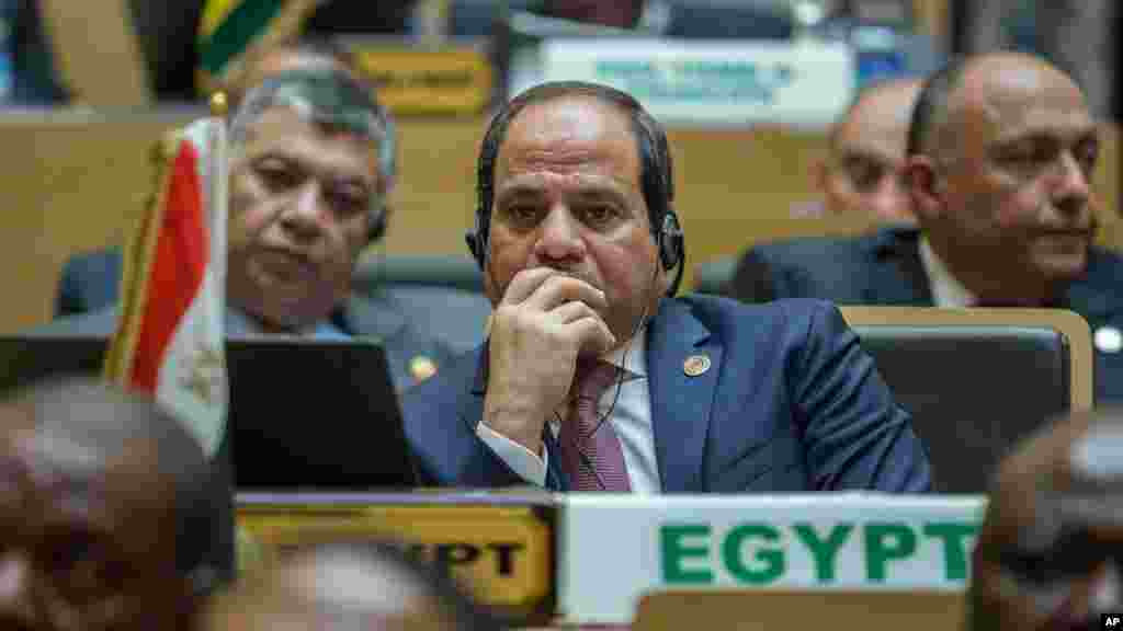 Abdel Fattah Al Sisi, President of the Arab Republic of Egypt attends the opening ceremony of the 26 ordinary of the African Summit in Ethiopian capital Addis Ababa Saturday, Jan. 30, 2016.