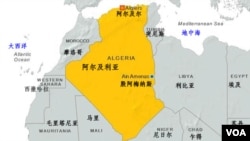 阿尔及利亚位置图