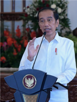 Presiden Jokowi dalam acara Musrembangnas Tahun 2021 di Istana Negara , Jakarta, Selasa (4/5) mengatakan Green dan Blue Economy bisa menjadi kekuatan ekonomi Indonesia di masa depan (Foto: Courtesy/Biro Setpres)