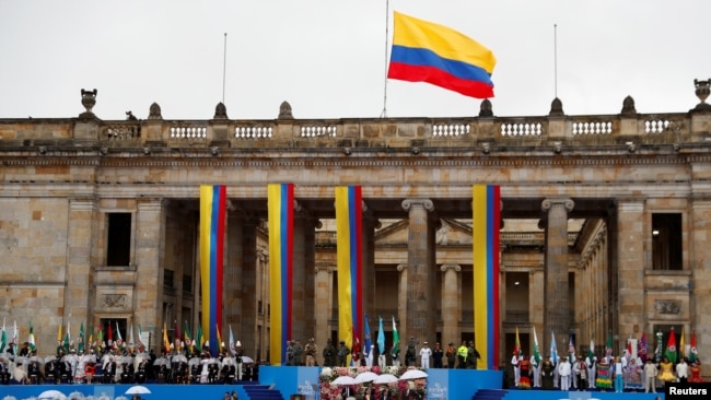 Vista general de la Plaza Bolívar durante la ceremonia de inauguración del nuevo presidente de Colombia, Ivan Duque, en Bogotá, Colombia, el 7 de agosto de 2018. REUTERS / Carlos Garcia Rawlins -