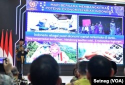 Presiden Joko Widodo meluncurkan Masterplan Ekonomi Syariah Indonesia (MEKSI) 2019-2024, Selasa, 14 Mei 2019. (Foto: Setneg)