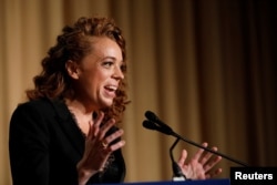 Comedian Michelle Wolf performs at the White House Correspondents' Association dinner in Washington, April 28, 2018.