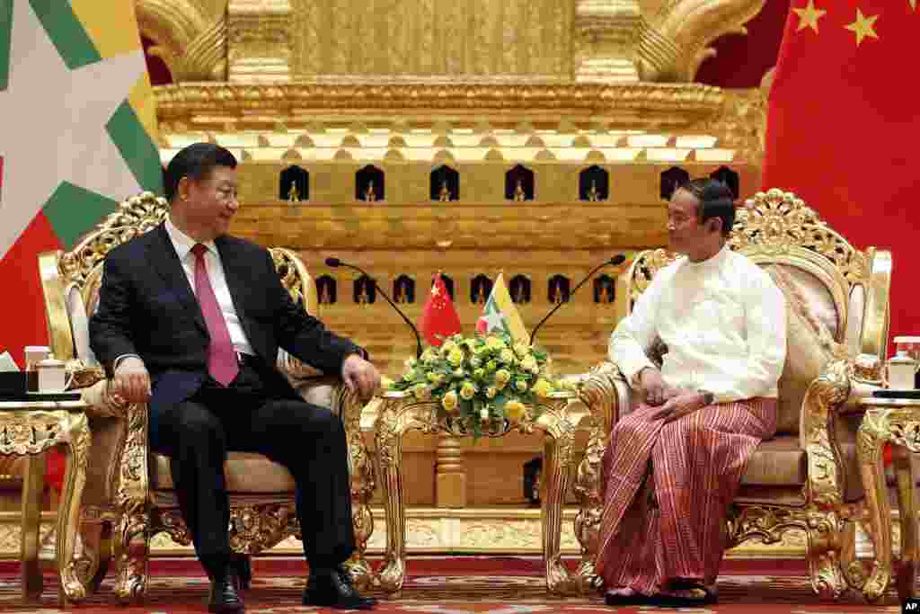 တရုတ်သမ္မတ Xi Jingping နဲ့ သမ္မတ ဦးဝင်းမြင့် တွေ့ဆုံ&nbsp;