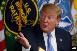 President Donald Trump participates in a roundtable on immigration and border security at the U.S. Border Patrol Calexico Station in Calexico, Calif., April 5, 2019.