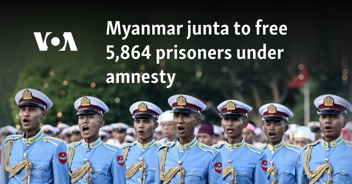 Myanmar junta to free 5,864 prisoners under amnesty