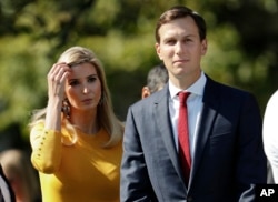 Ivanka Trump, the daughter of and assistant to President Donald Trump, and her husband, White House senior adviser Jared Kushner, walk on the South Lawn of the White House in Washington, Oct. 2, 2017. Republicans' nearly $6 trillion tax-cutting plan would slash rates for a special kind of business set up by owners of profitable firms, including Trump and his family.