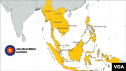 Bản đồ các quốc gia thành viên ASEAN