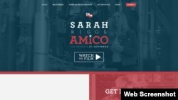 A portion of Sarah Riggs Amico's campaign website. The executive chairwoman of a major auto hauling company, she recently announced plans to run for lieutenant governor in Georgia.