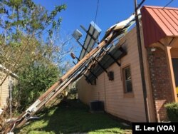 Marianna, Florida, is 90 kilometers from where Hurricane Michael made landfall, but it still suffered damage.