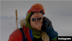 Colin O'Brady posted this picture of himself on his Instagram account, December 26, 2018, after completing his 54-day trip across Antarctica. 
