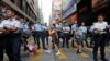 香港数千名抗议者返回旺角区