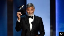 FILE - Actor-director George Clooney accepts the 46th AFI Life Achievement Award during a gala ceremony in Los Angeles, June 7, 2018. Forbes magazine has ranked Clooney as the world's highest-paid actor for 2018.