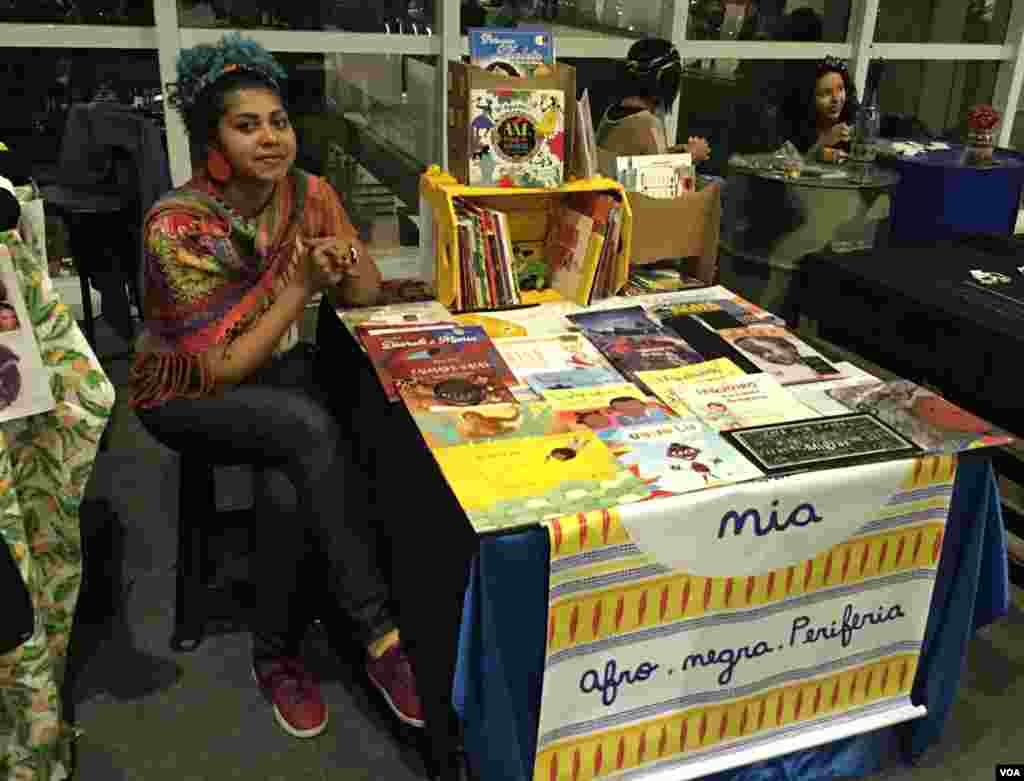 Vendors in the Africa House or &quot;Casa de Africa&quot; display African books