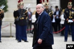 FILE - French Ombudsman (Defenseur des droits) Jacques Toubon arrives at the Elysee presidential Palace to attend Emmanuel Macron's formal inauguration ceremony as French President on May 14, 2017 in Paris.