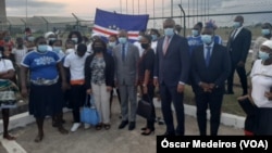 Primeiro-ministro de Cabo Verde, Ulisses Correia e Silva, à chegada da São Tomé e Príncipe, 22 de Setembro de 2021