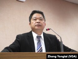 台湾在野党民进党立委蔡煌琅(美国之音张永泰拍摄)