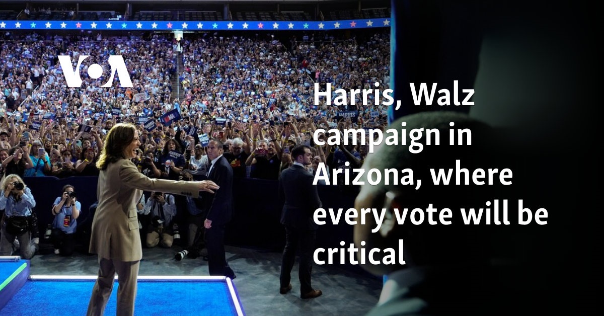 Harris and Walz campaign in Arizona, where every vote will be crucial