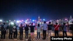 在波羅的海三國的博物館舉行“香港之路”人鏈示威兩周年展覽的宣傳照片（照片來源：展覽義務策展人伍鎮星提供）