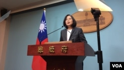 台灣總統蔡英文 (美國之音記者申華 拍攝)