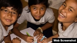 Children with promise to learn and prosper are chosen for the private Liger Learning Centers in Cambodia. (Photo by LigerLearning.org) 