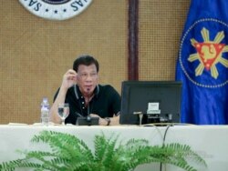 Presiden Filipina Rodrigo Duterte memberlakukan karantina dari 15 Maret - 14 April untuk Metropolitan Manila berpenduduk 12 juta jiwa. (Courtesy: Presidential Communications / Malacañang Palace)