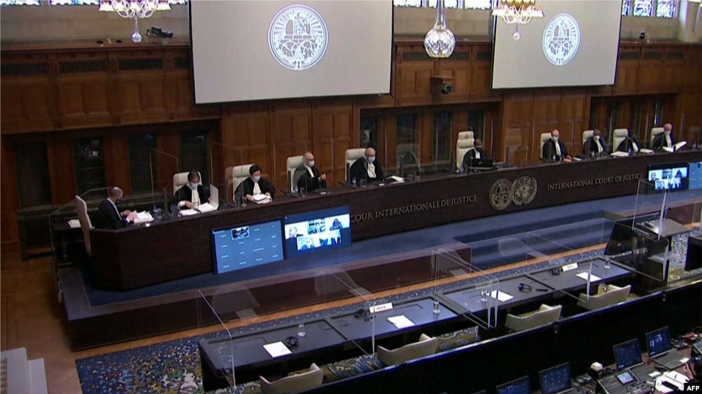 Une audience de la Cour internationale de justice.