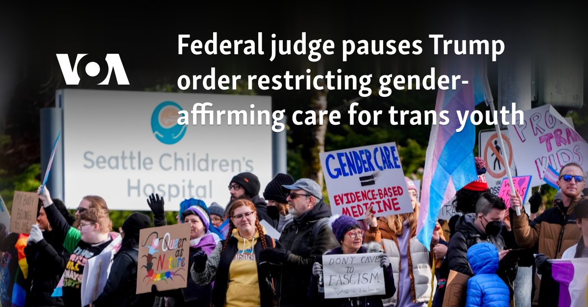 Federal judge pauses Trump order restricting gender-affirming care for trans youth