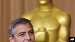 George Clooney, a Best Actor nominee for "The Descendants" and an Adapted Screenplay nominee for "The Ides of March," at Academy Awards Nominees Luncheon in Beverly Hills, Feb. 6, 2012.