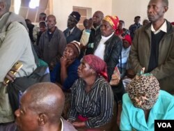 War veterans at a meeting in Gwanda, Matabeleland South province.