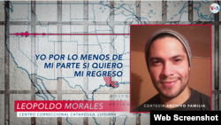 Leopoldo Morales, de 32 años, lleva seis meses detenido. Pidió asilo en la frontera sur de Estados Unidos y es parte de las 129 personas a quienes un juez les negó la posibilidad de asilo y está detenido con orden de deportación.
