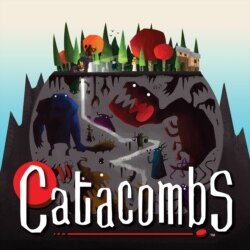 Catacombs Box Cover, illustrated by Kwanchai Moriya, a Thai-Japanese boardgame illustrator