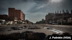 Roadblocks set up by protesters are seen in the Burri neighborhood to protest the June 2 massacre of at least 60 civilians, in Khartoum, Sudan, June 4, 2019.