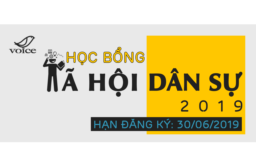 Logo Khóa học XHDS do VOICE tổ chức, thời gian đăng ký cho niên khóa 2019 được gia hạn tới 15/7/2019. Facebook VOICE.